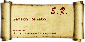 Sámson Renátó névjegykártya